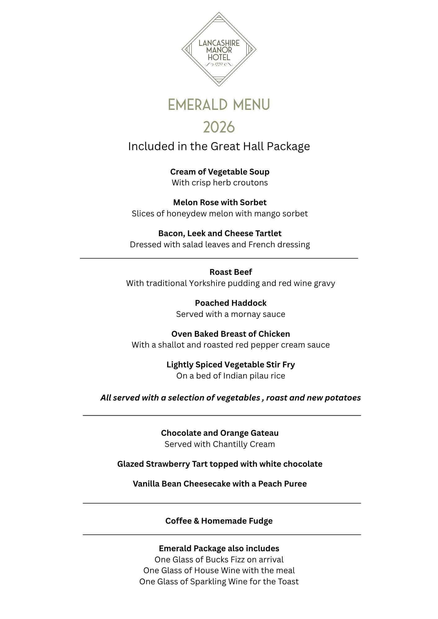 Emerald Menu