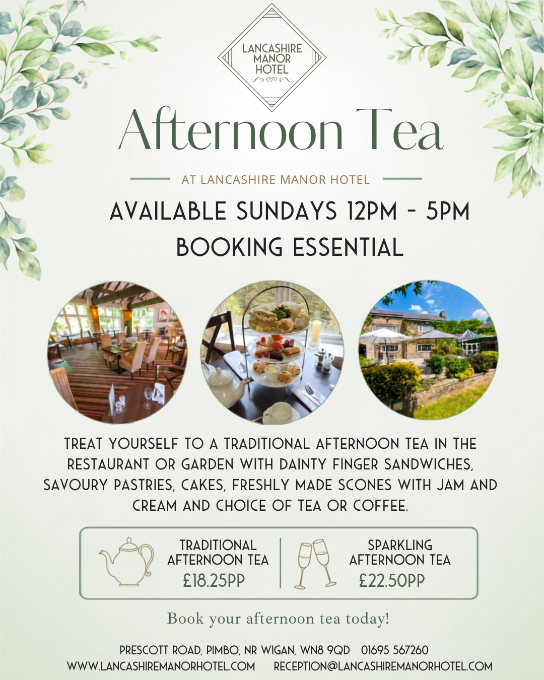 Lancashire Manor Afternoon Tea